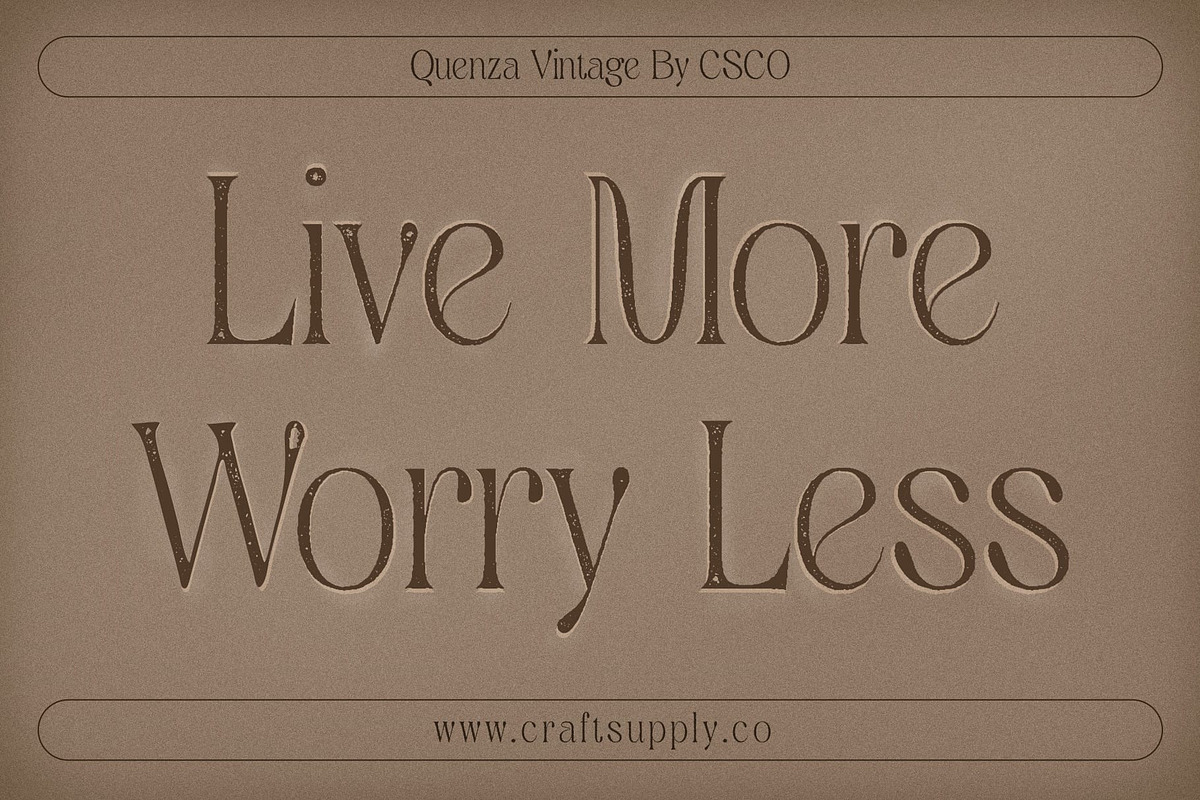 Quenza Vintage, a Serif Font by Craft Supply Co. (Photo 2 of 8)