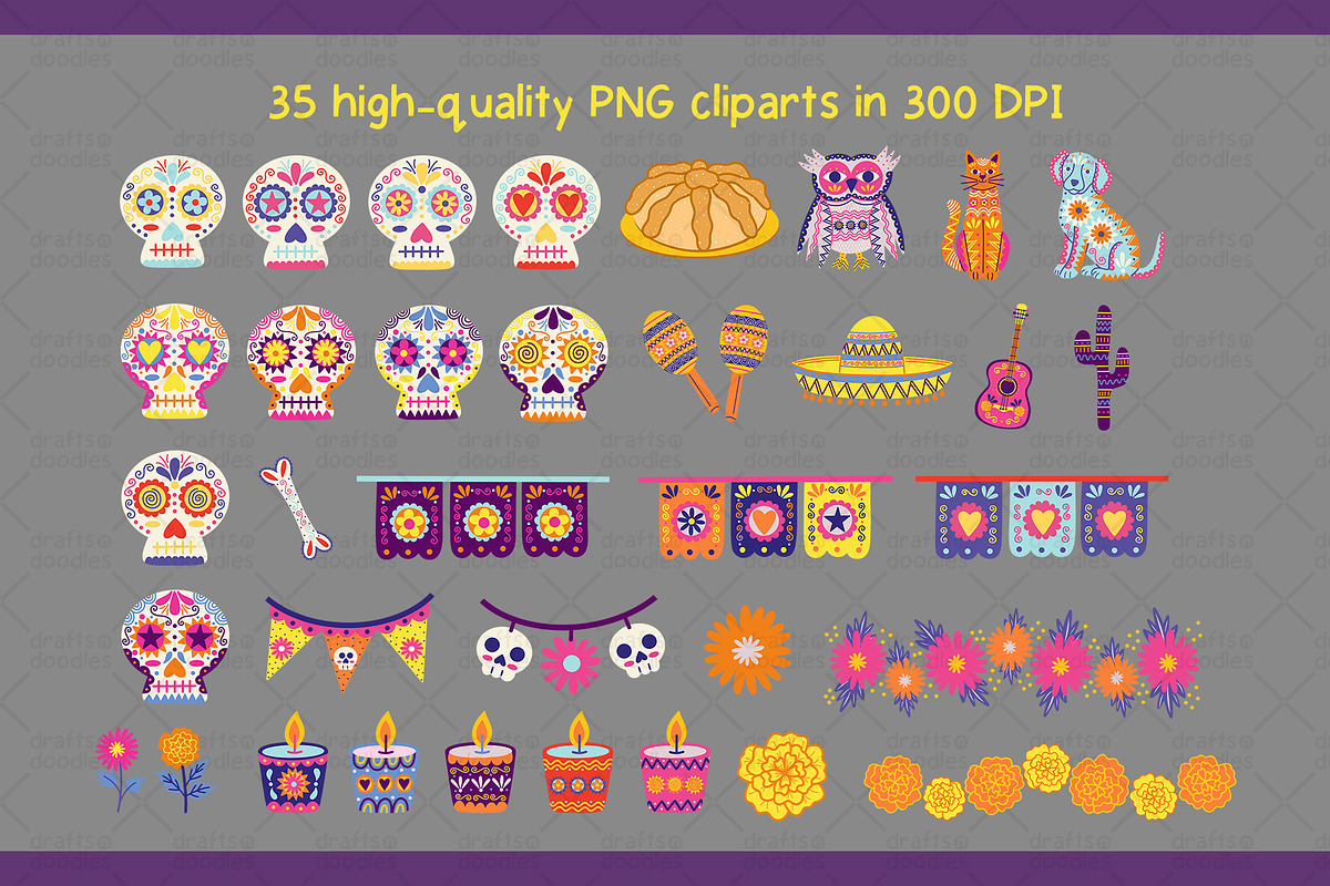 Day of the Dead Graphic Set, a Pattern Graphic by Drafts n Doodles (Photo 2 of 6)