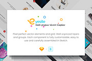 Multi-Prupose Sketch Template UI Kit, an UI Kit Template by App for Mobile & Website (Thumbnail 2 of 21)