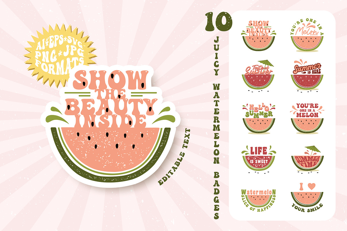 Taste Of Summer. 60 Groovy Logos, an Object Graphic by Cosmic Store (Photo 2 of 26)