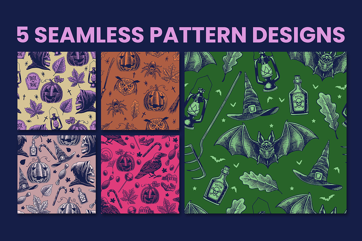 Halloween Illustration Design Set, a Seasonal Illustration by bazzier_graphik (Photo 4 of 10)