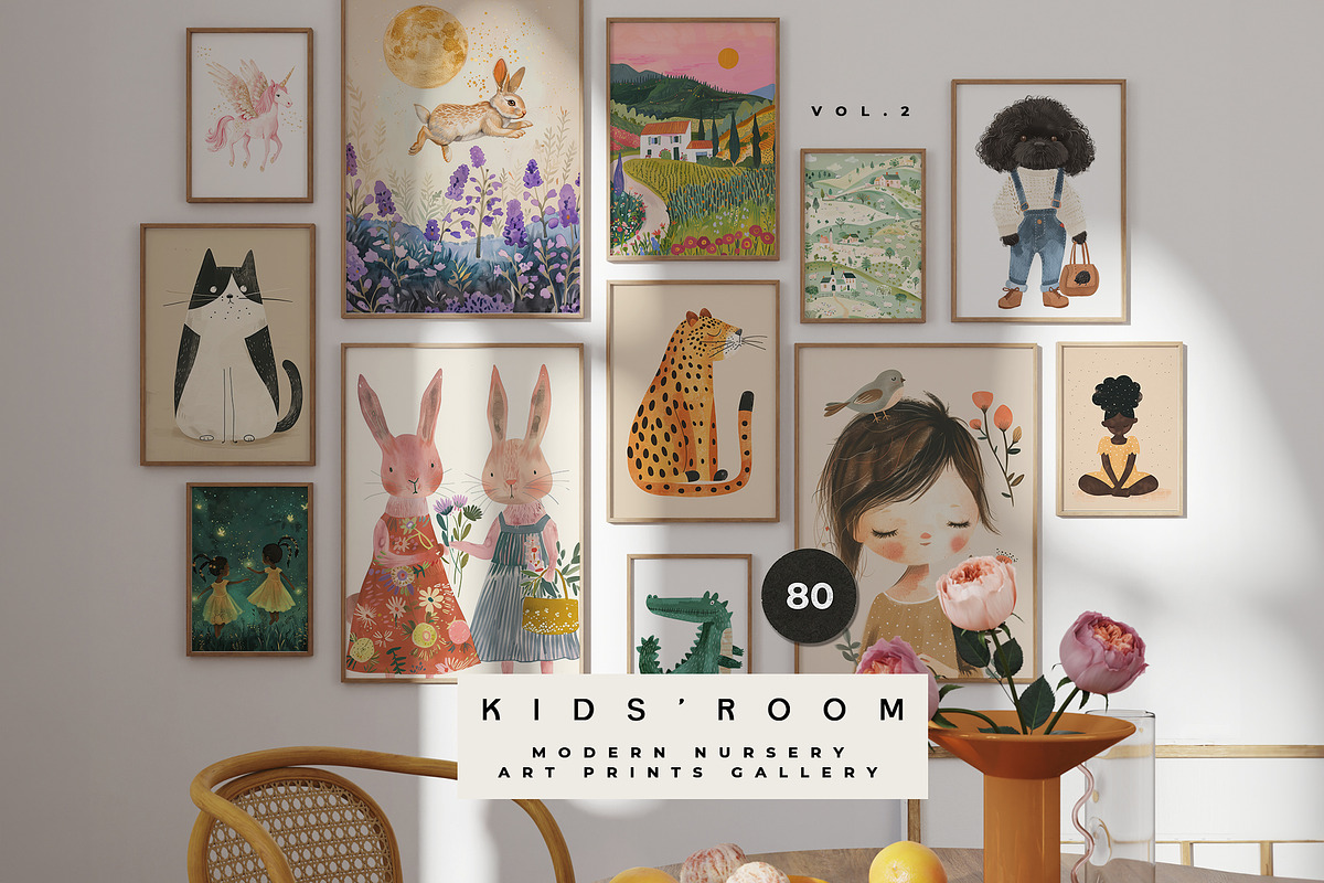 KIDS' ROOM Nursery Prints Gallery, a Background Graphic by Lana Elanor (Photo 1 of 11)
