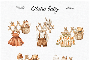 Watercolor Boho Baby Clothes