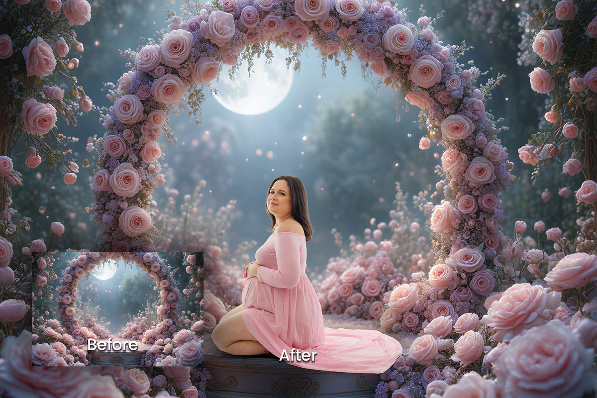 Moonlight Maternity Digital Backdrop, a Background Graphic by 3Motional (Photo 5 of 9)