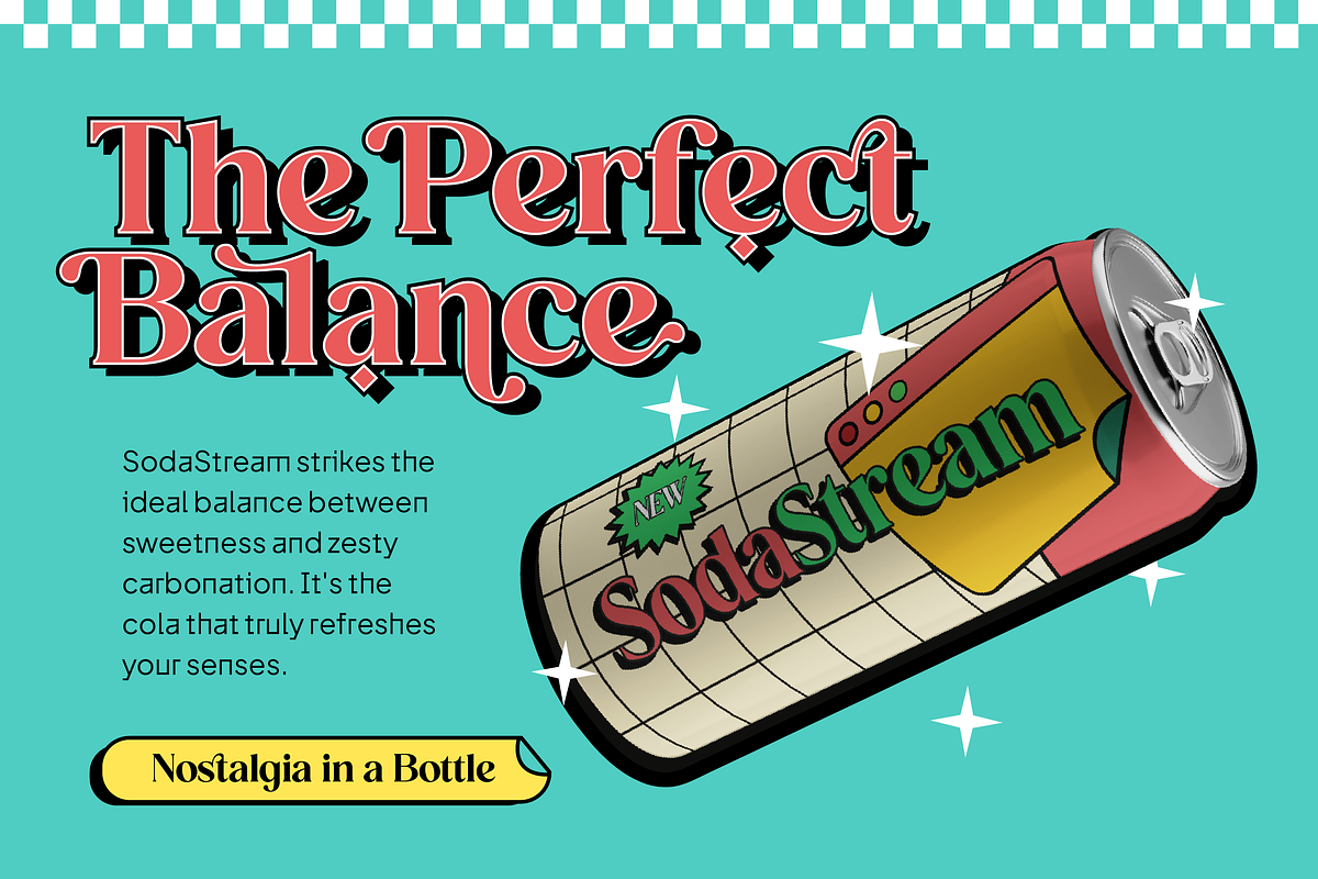 Cornella Display Retro 90's Font, a Serif Font by Vampstudio (Photo 8 of 13)