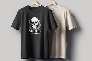 Skull T Shirt Design Layout, a Stationery Template by MightyDesign