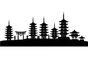 Pagoda Temple Silhouette, an Object Graphic by Designer_Momina (Thumbnail 8 of 20)