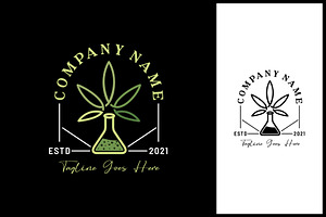Cannabis Laboratory Glass Logo, a Branding & Logo Template by Atlantis X Nurman Arbai
