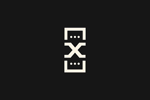 Letter X Chat Logo Design Template