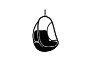 Hanging Egg Chair Silhouette Bundle, an Illustration by Designer_Momina (Thumbnail 28 of 51)