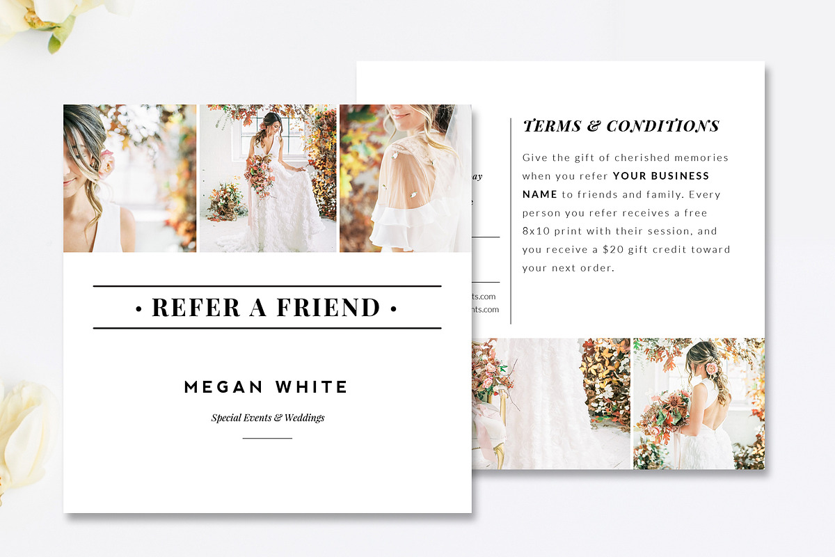 Photography Referral Card PSD, a Card Template by Marham Labeling Co (Photo 3 of 3)