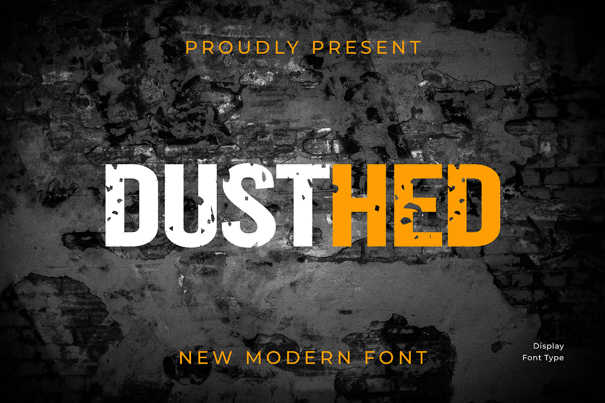 Display font Dusthed sans serif, a Font by Glowin_studio (Photo 1 of 3)
