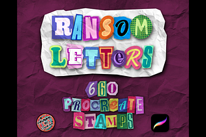 Procreate Ransom Letters Stamp Set