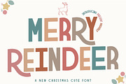 Merry Reindeer, a Sans Serif Font by Mini_World (Thumbnail 1 of 5)