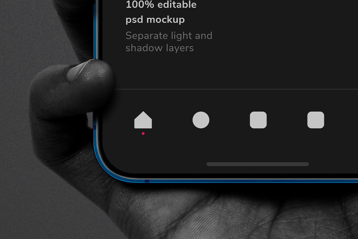 Phone Mockup - Hand Holding Android, an iPhone Mockup by Avelina Studio (Photo 3 of 3)