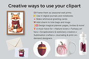 Burgundy Autumn Clipart Bundle, an Object Illustration by Daffodil Dream Studio (Thumbnail 7 of 7)