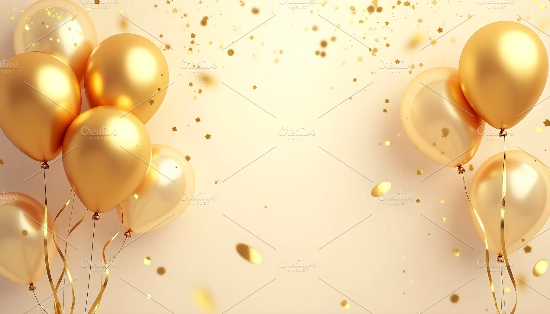 Golden Birthday Balloons on Black L, a Photo by LOGOCREATIVE