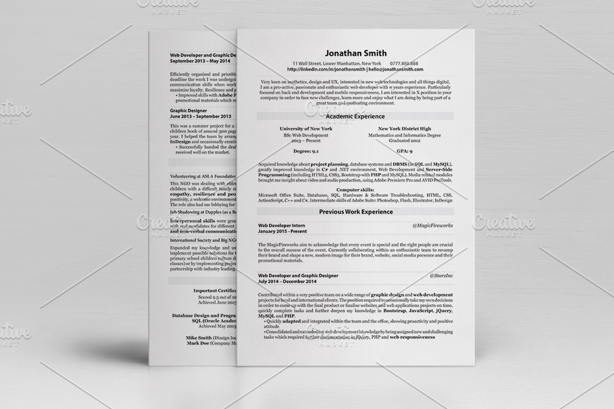 Kliner • Simple professional resume, a Resume Template by Dragoș Neagu (Photo 4 of 5)