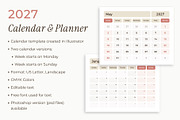 2027 Calendar and Planner, a Stationery Template by PixMarket (Thumbnail 1 of 9)