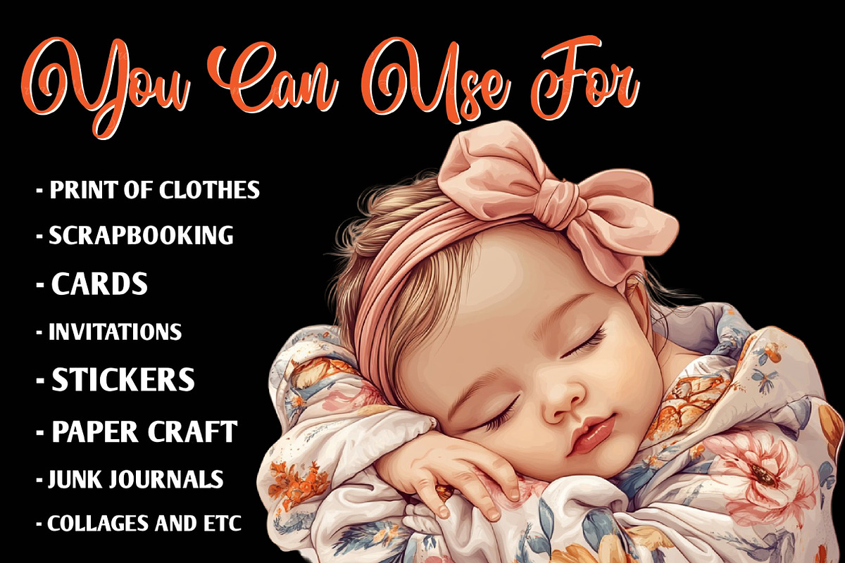Pink Baby Girl Nursery Clipart, an Illustration by CreationArt (Photo 9 of 9)