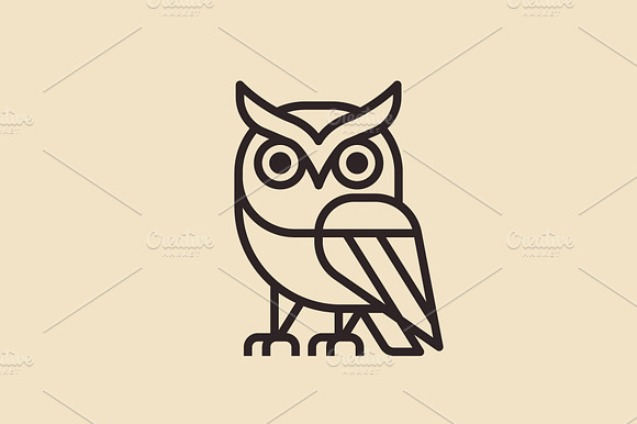 Owl Logo Template. preview 2