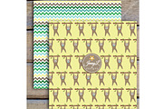 Sloth Boy Digital Paper & Clipart, a Pattern Graphic by JennyL Designs (Thumbnail 2 of 4)