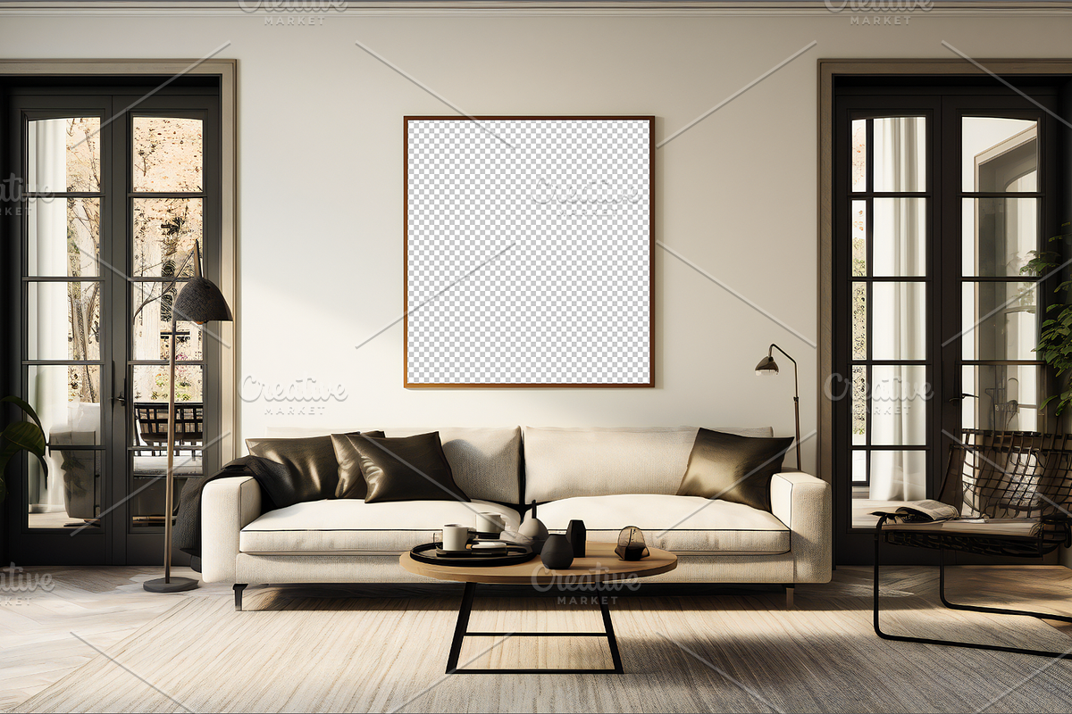 Frame mockup in home interior, a Household Mockup by VetalStock (Photo 3 of 3)