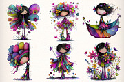 Whimsical Christmas Fairy Clipart, an Illustration by Dream Creation (Thumbnail 5 of 8)