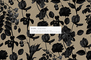 Dark Bloom Elegant Floral Pattern, a Pattern Graphic by likorbut (Thumbnail 2 of 12)