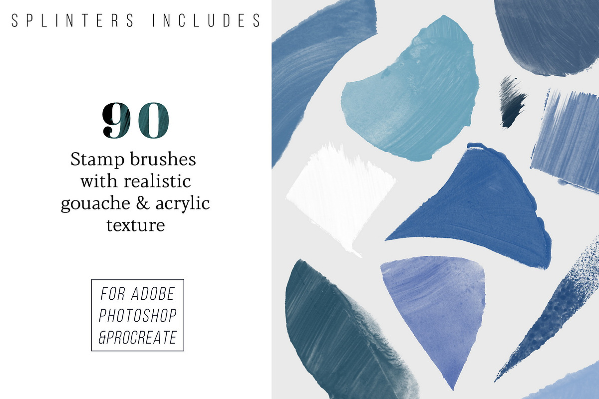 SPLINTERS Procreate Photoshop Stamps, a Brush Add-On by Struvictory.art (Photo 2 of 7)