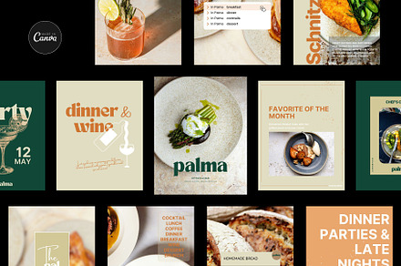 Palma Restaurant Templates | Canva, a Social Media Template by Mia Branding Studio