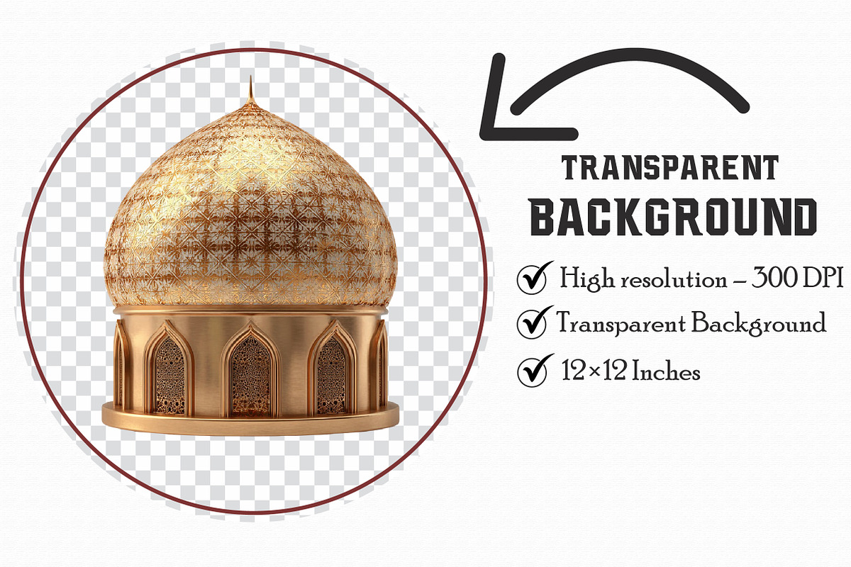 Ramadan Gold Clipart PNG Set, an Illustration by Libby Wishes (Photo 3 of 6)