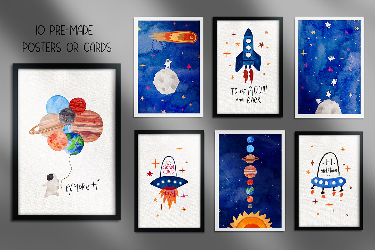 We are not alone. Space Collection, a Transportation Illustration by Annakniaz (Photo 9 of 11)