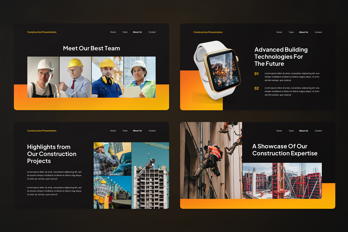 Construction Presentation Keynote, a Presentation Template by SquidPixey (Photo 3 of 7)