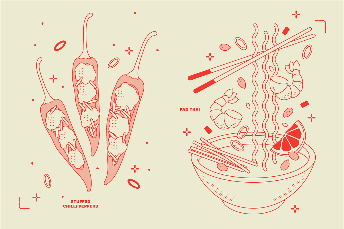 Thai Food Vector Illustrations, a Food Illustration by TheFoodAtlas (Photo 6 of 19)