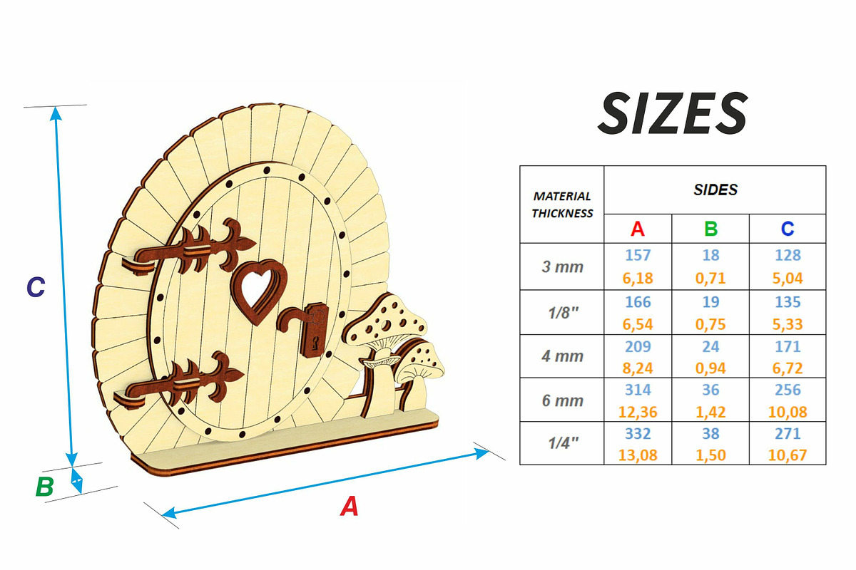 Fairy Door Set - Laser Cut Designs, an Object Graphic by VectorPainter (Photo 8 of 9)