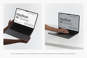 MacBook Air M2 with Hand Mockups, a Mac Mockup by Feel This (Thumbnail 4 of 8)