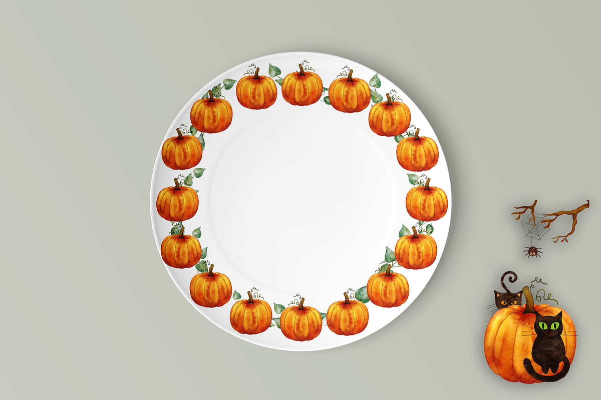 Halloween Party clipart set, a Seasonal Illustration by Aurella Art (Photo 8 of 12)