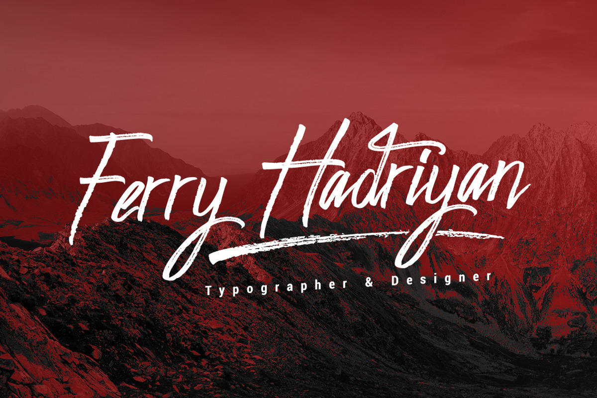 Hunter Skyfar- Dry Brush Script, a Script Font by FHFont (Photo 10 of 12)