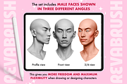 Procreate Male Head Portrait brushes, a Brush Add-On by Revabrush (Thumbnail 3 of 9)