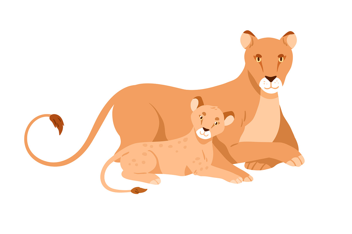 Cartoon lion from African jungle set, an Animal Illustration by Good Studio (Photo 6 of 10)