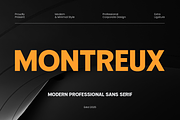 Montreux, a Sans Serif Font by Umitype (Thumbnail 1 of 10)