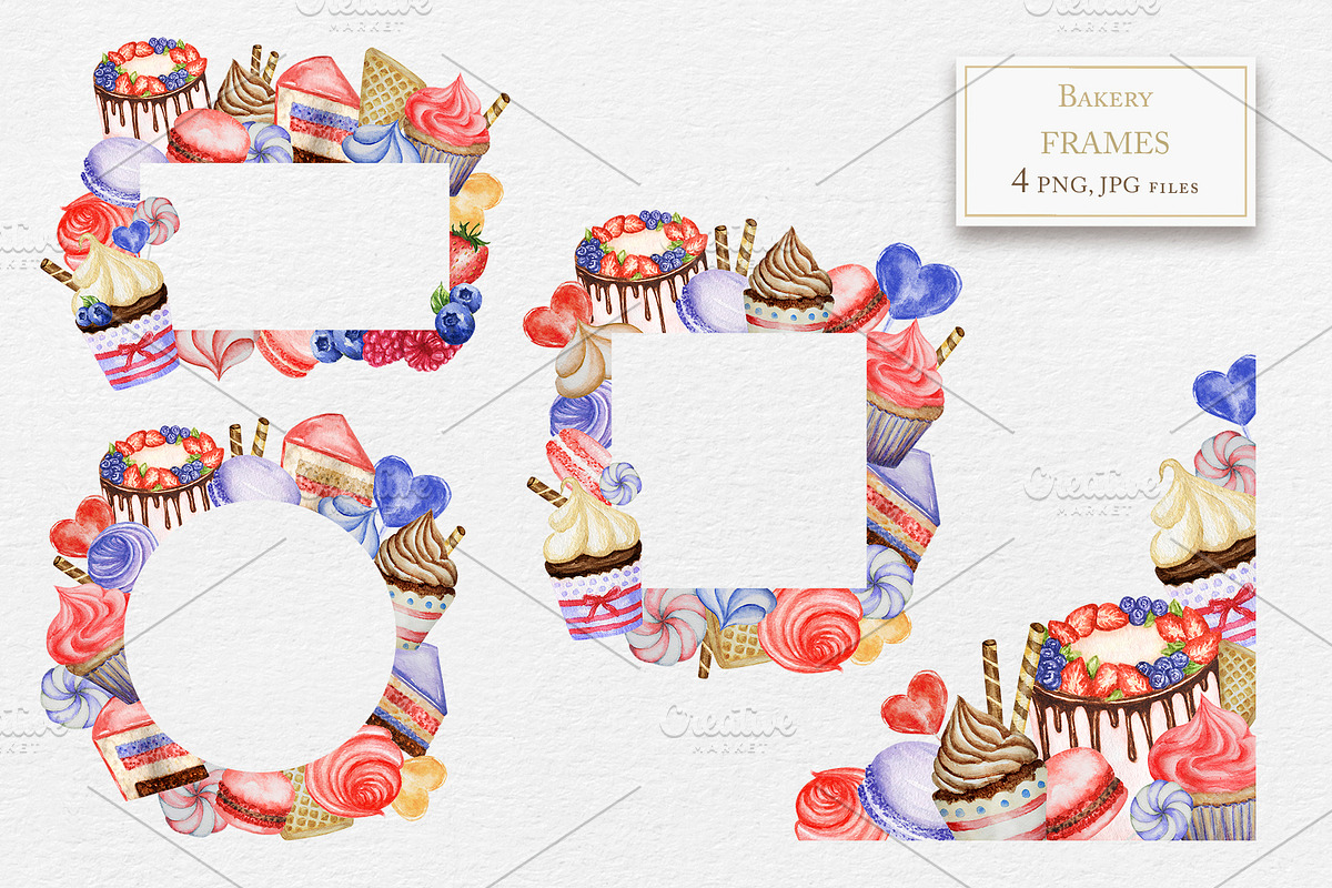 Sweet Cake Baking Watercolor clipart, an Object Graphic by svetlanaARTdreams (Photo 6 of 10)