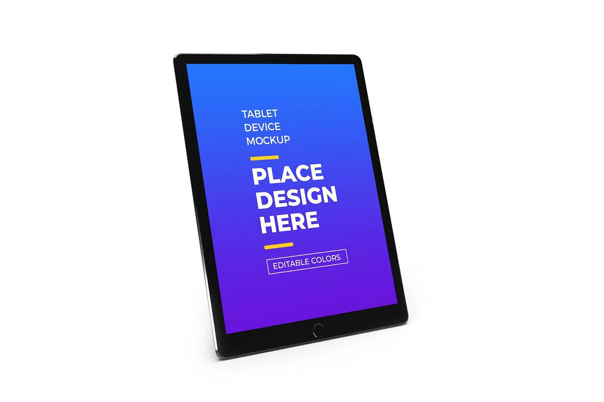 Tablet Device Mockup Template Set, an iPad Mockup by DesignRushMarket (Photo 4 of 11)