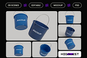 Plastic Carrying Bucket Mockup, a Household Mockup by hiddemaru (Thumbnail 2 of 4)