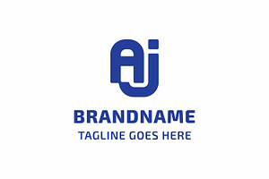 Letters AJ Monogram Connected Logo, a Branding & Logo Template by Pray Art Design Studio