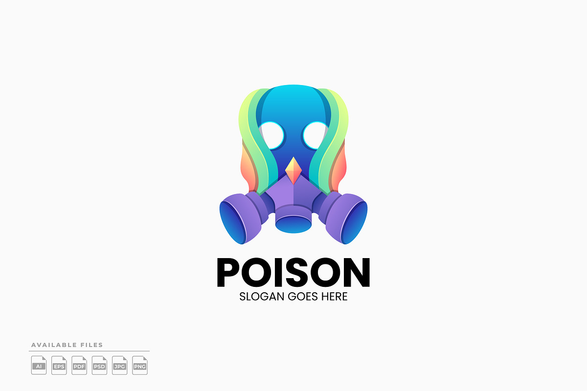 Poison Mask Gradient Colorful Logo, a Branding & Logo Template by Zeer Graphic