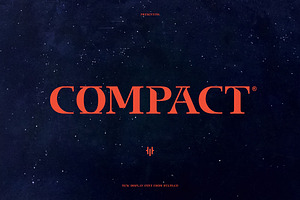 Compact typeface