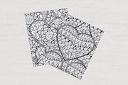 Heart Mandalas Coloring Pages, a Decorative Illustration by Gulnara Sabirova (Thumbnail 15 of 18)