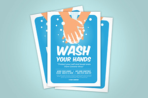 Wash Your Hands, a Flyer Template by Graphr